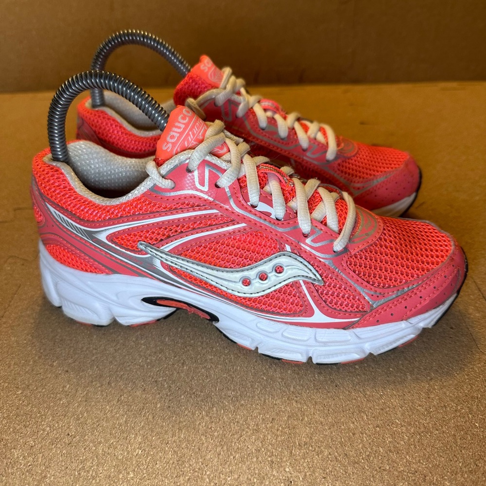 Saucony Cohesion 7 Womens Sz 6 Running Shoes Pink Silver Mesh Sneakers S15181-31
